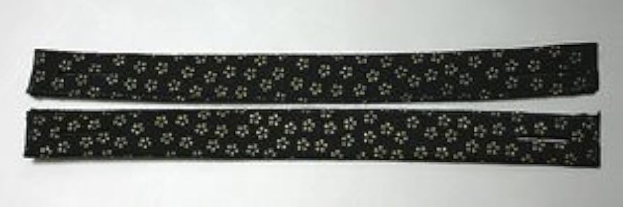 Amazon | 剣道屋 剣道防具用 印伝風面乳革 短2本 KOZ-1黒地「金